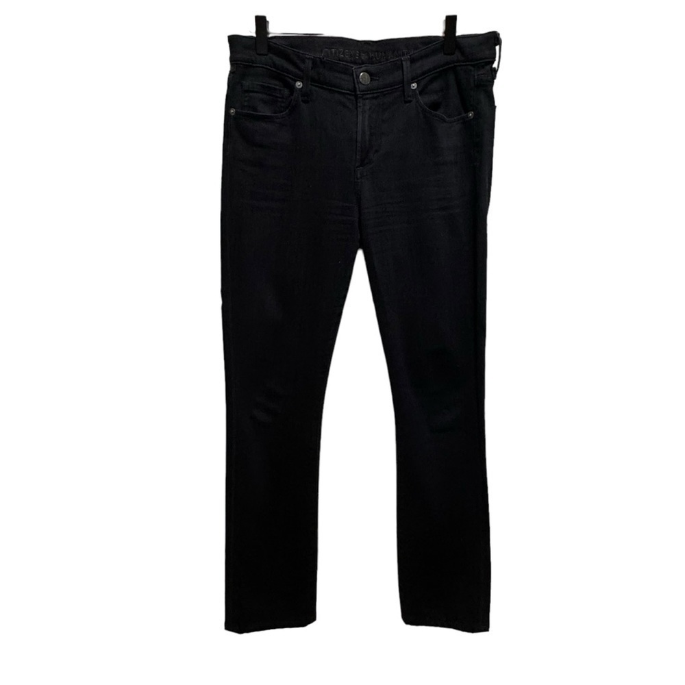 Citizens of Humanity Black Elson Medium Rise Straight Leg Size 29